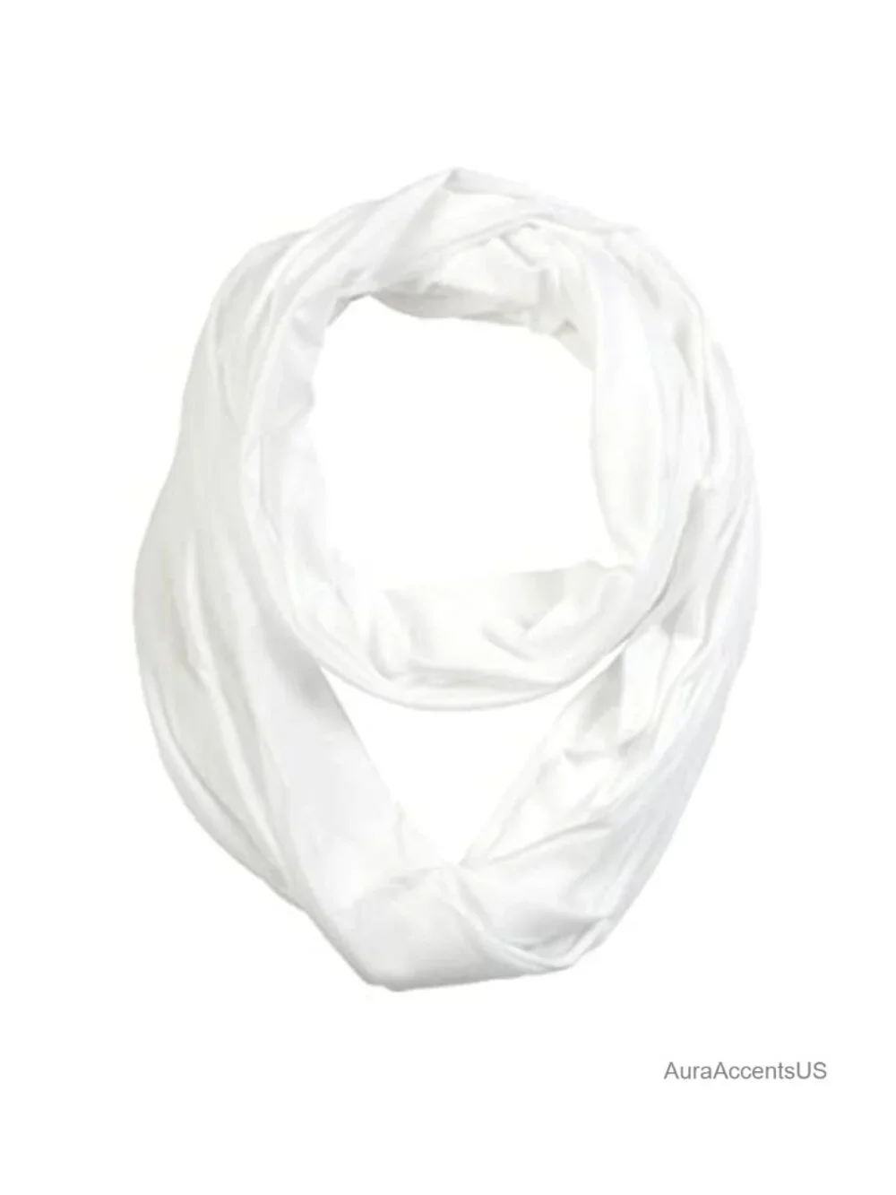 Super Soft Cotton Blend Lightweight Infinity Scarf - Solid Color Circle Scarf